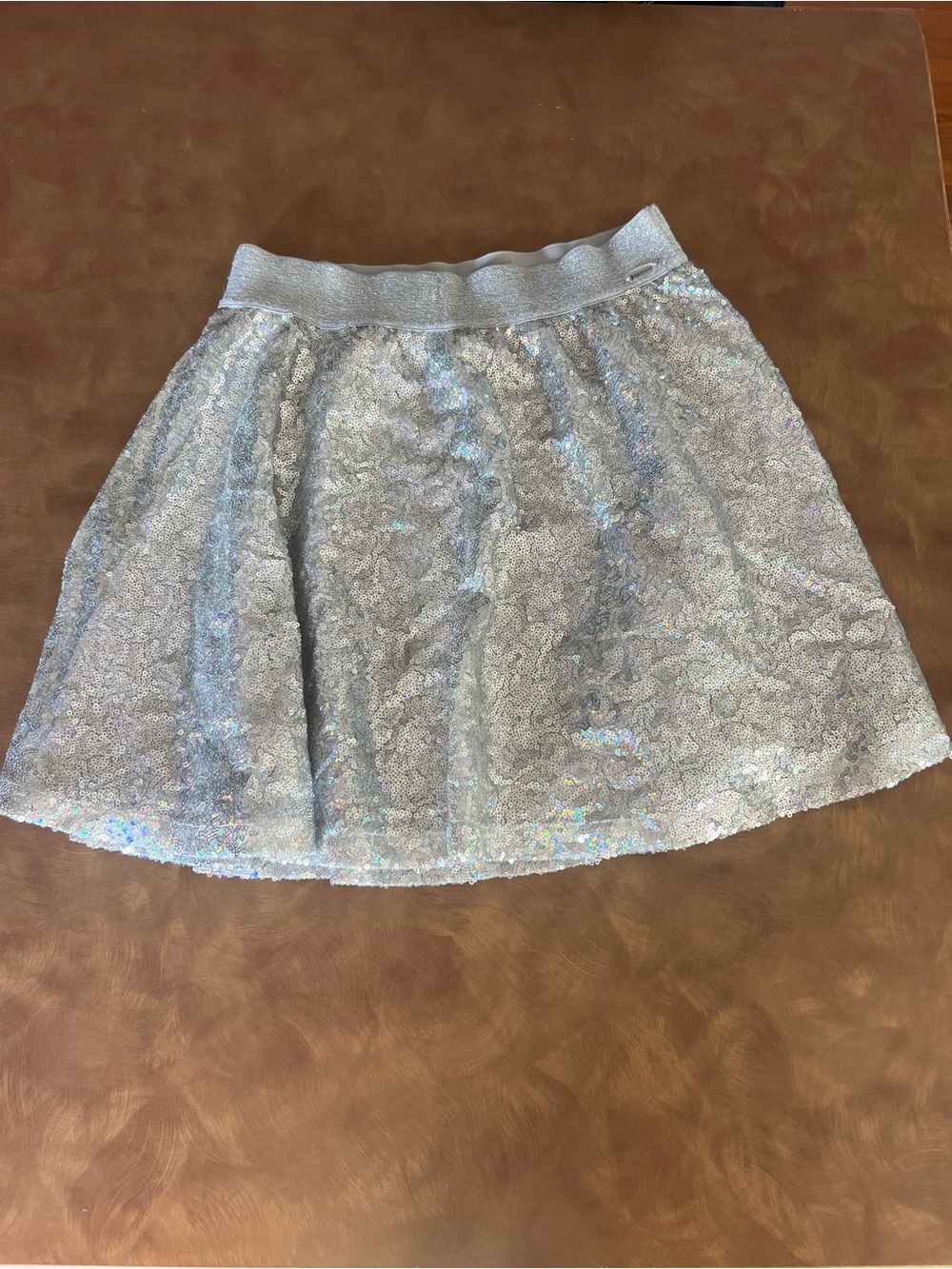 American Girl silver Sequin A-Line Skirt Size 14/16, Great condition